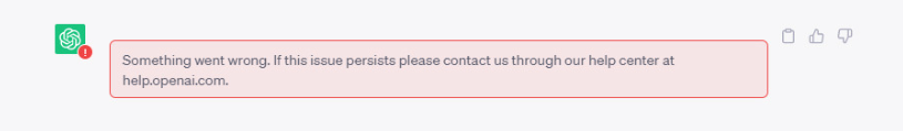 something went wrong chat gpt 오류 해결방법