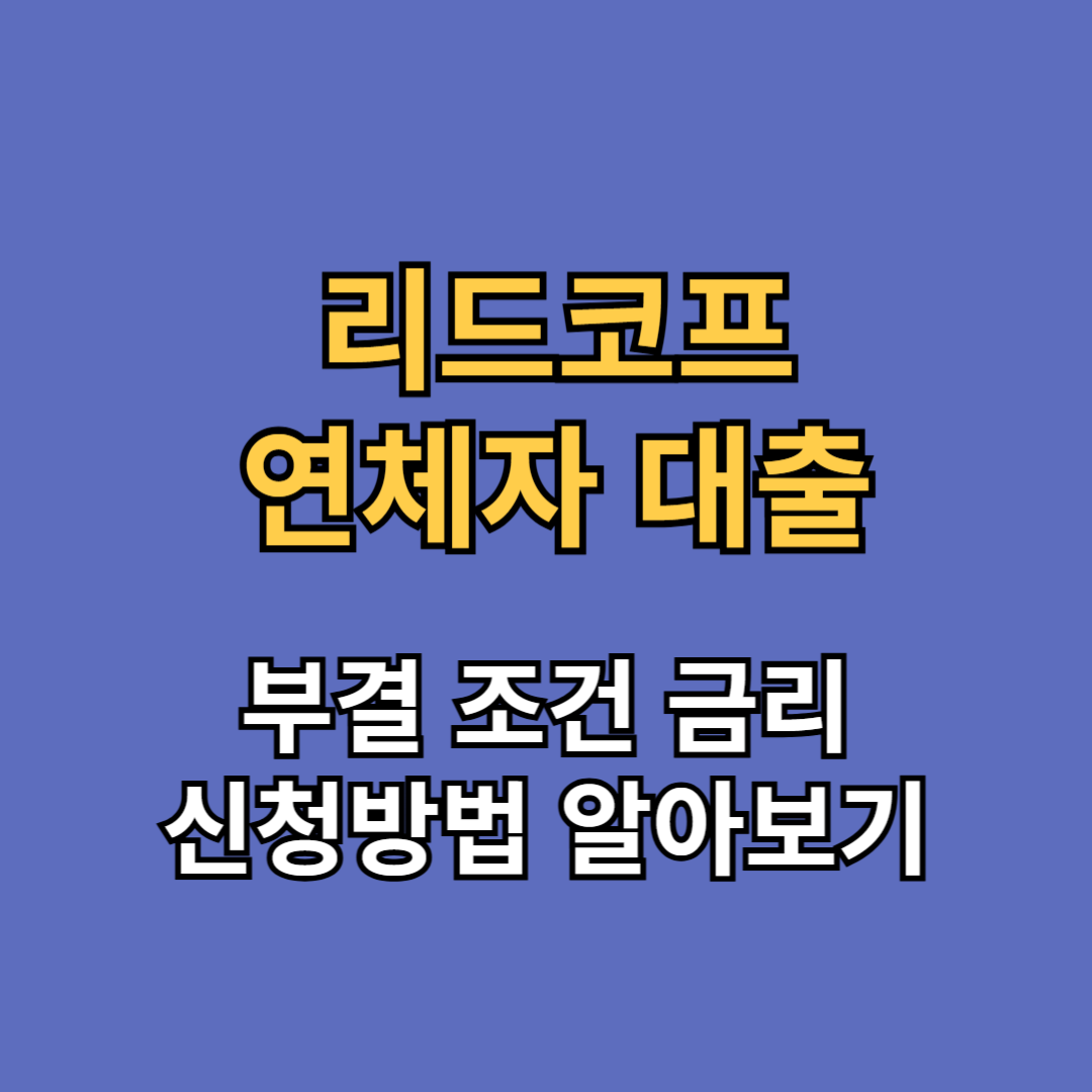 리드코프 연체자 대출